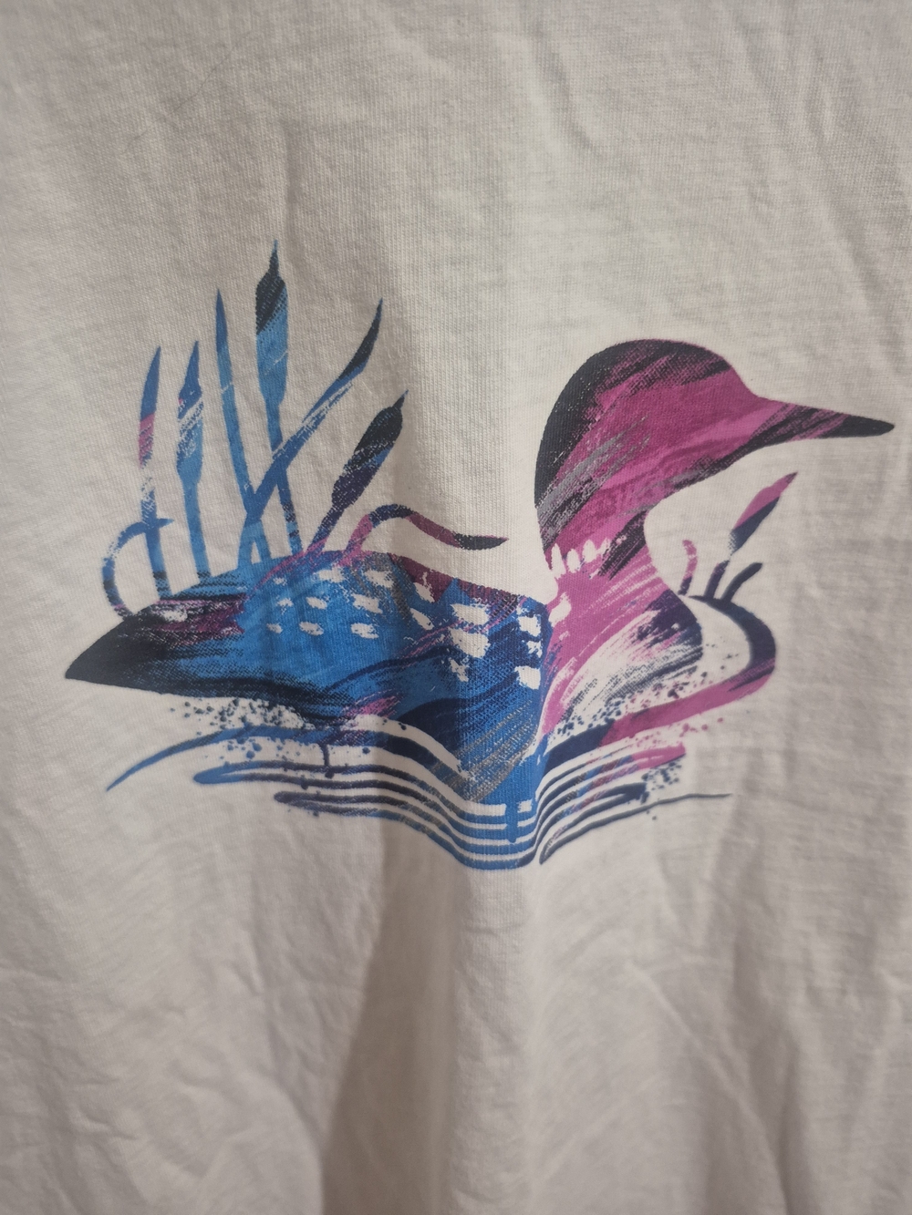Northern Reflections Organic Cotton Loon Graphic Tee M - Picture 3 of 7